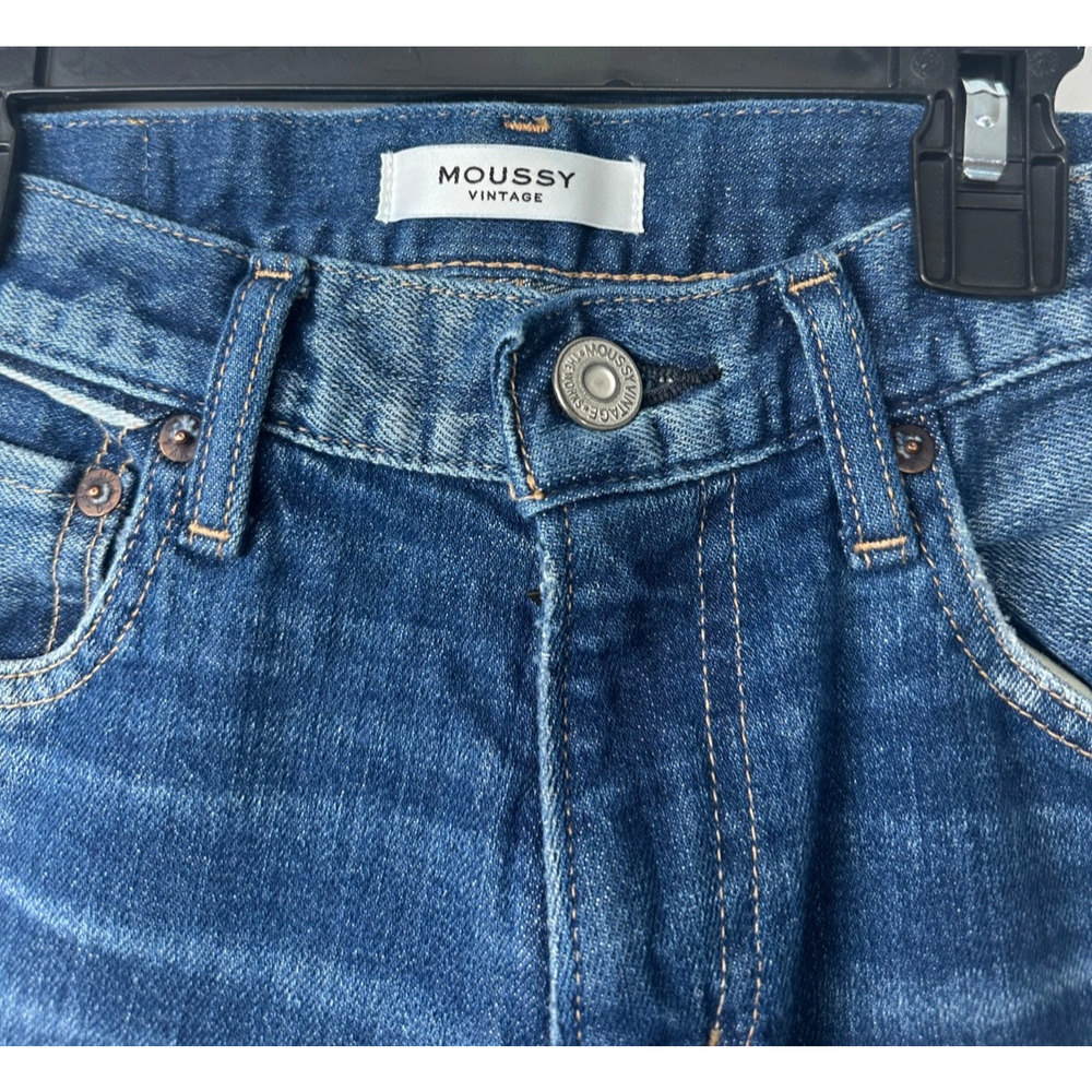 MOUSSY Vintage Tapered Jeans Made In Japan In Light Blue Sz 26 Denim Designer C7 - Picture 2 of 8